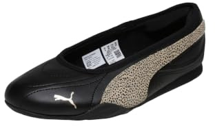 PUMA Sneakers Ballerines Catch Soleil Topcat Femme 38.5, Black Toasted Almond Gold Beige
