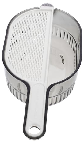 DECORNIJIA Colador con Asa para Lavar Arroz y Frutas Escurridor Pequeño Multifuncional para Cocina Cuenco Drenaje para Verduras Diseño Antideslizante y Fácil de Usar Cesta de Lavado Gris