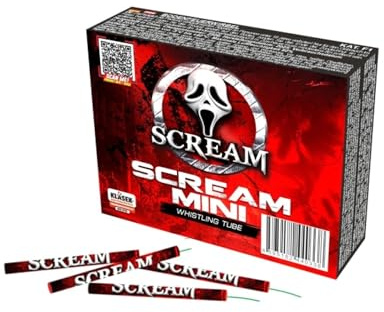 vama Scream Mini Luftheuler - Laute Luftpfeifer mit typischem Pfeifton, F1 Ganzjahresfeuerwerk mit Silberfunken, Pfeifffontäne für Outdoor, BAM/CE-zugelassen
