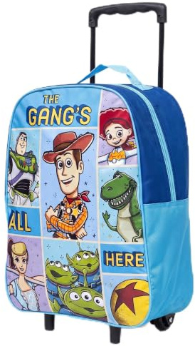 Disney Toy Story Kids Cabin Bag Suitcase for Boys - Lightweight with Wheels & Telescopic Handle - Ideal for Short Breaks, Holidays, Sleepovers, School Trips (Toy Story)