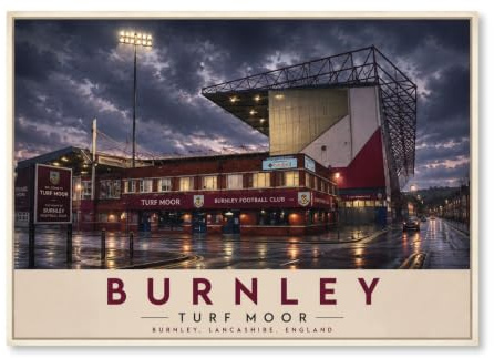 The House of Ember Burnley Turf Moor Football Stadium Wall Art Print A3 Unframed