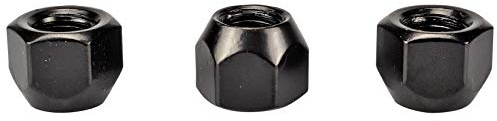 HASKYY 20x M12x1,5 SCHWARZ Zink I Radmuttern Mutter für STAHLFELGEN I FO SW19 I Höhe 15mm