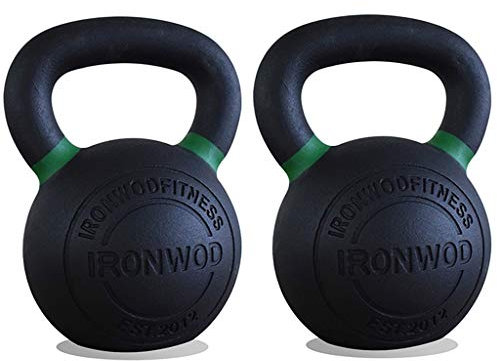 ZYCSKTL Kettlebells Männer Kettle in der Turnhalle, Gusseisen Kettle for Privatanwender Fitnessgeräte, Hanteln for Männer und Frauen (Color : 24kg*2 Green)