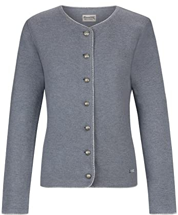 Stockerpoint Marissa Damen Trachtenstrickjacke, Nachtblau Kiesel, 40