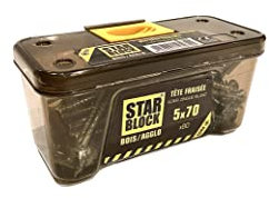 Vis bois/agglo Starblock Torx 5x70 80pcs