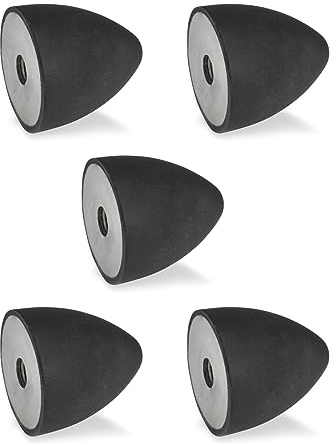 Ganter Normelemente | Anschlagpuffer | 5 Stück | GN 353-20-24-M6-E-55 | Gummi