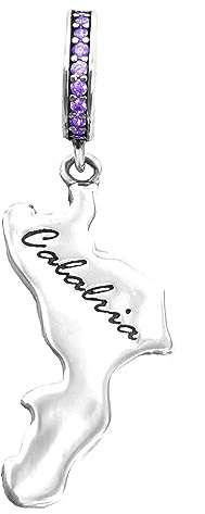 Charme région Calabre Italie en argent 925 - Les Folies pour Pandora, Argent sterling, Zircone cubique