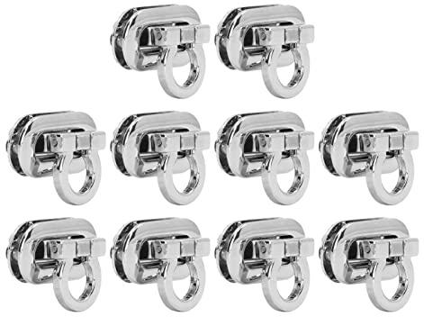 Hapivida Cierres Magnéticos Bloqueo por Giro, Hebillas Seguras y Fáciles de Usar para Bolsos y Carteras, 10PCS, Aleación de Zinc, Accesorios de Moda para DIY y Costura