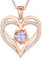 CDE Collana Donna Collana Cuore Argento 925 in Oro Rosa Gioielli Donna 6