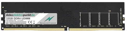 dekoelektropunktde 32GB Memoria RAM Adatta per QNAP TS-h1277XU-RP-3700X-32G, DDR4 UDIMM PC4-21300 2666MHz