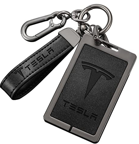 Aicharynic Schlüsselkartenhalter für Tesla Model 3, Modell Y Silikon Schlüsselanhänger Kartenhalter Schlüssel Tesla Zubehör Schwarz Tesla Schlüsselkartenhalter