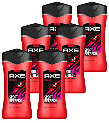 AXE - 3-in-1 Duschgel und Shampoo Sport Fresh Nachfüllpack 250 ml – 6 Einheiten
