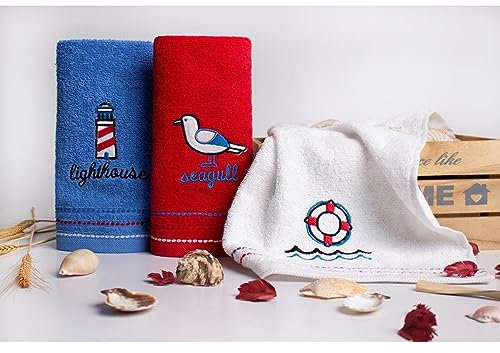 damaloo 3er Pack Kleine Handtücher 30x50 cm aus Baumwolle - Für Hände und Gesicht - WC Gästehandtuch Set klein - Face Towels - Gästetücher 50x30 - Flauschige Händehandtücher