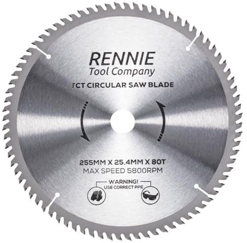 Rennie Tool 255mm x 80T x 25.4mm Bore TCT Circular Saw Blade