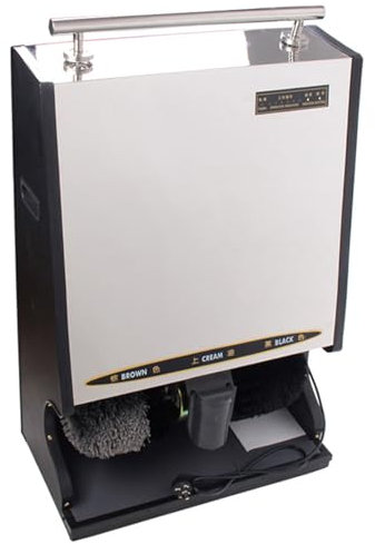 ARYESOR Macchina Automatica per Lustrascarpe per Uso Domestico/Pubblico Macchina A Induzione Completamente Automatica Macchina Lustrascarpe per Hall Dell'hotel,Argento