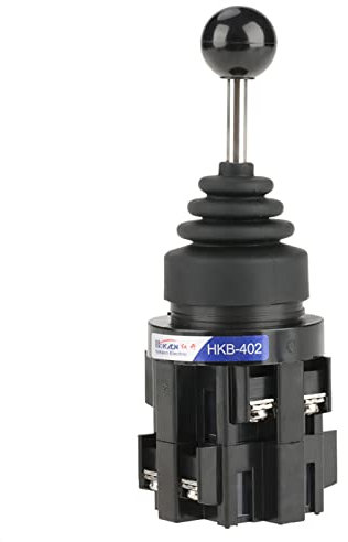 Yctze 1 Interruptor de Palanca de Mando Momentáneo de Retorno, 4 Posiciones, 4 Vías, 4NO, CS-402, 12 Voltios para Palanca de Mando Eléctrica, Motor Hidráulico, Polaridad Inversa