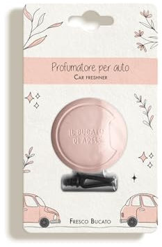 IL BUCATO DI ADELE Il bucato che profuma di casa | Profumatore per Auto, Fragranza Fresco Bucato, Formato 10g