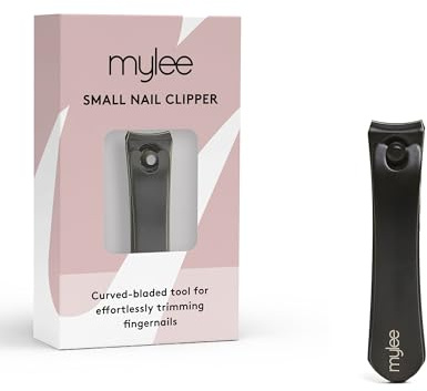 Mylee Kleiner Nagelknipser – Professioneller, eleganter, matt schwarzer | rostfreier Edelstahl-Nagelknipser in Salonqualität zum präzisen Kürzen von Fingernägeln