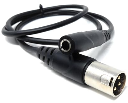1m 3-Pin XLR Male to 6.35mm 1/4 Stereo Jack Socket Cable, Soft, Flexible | Gold Plated, for Audio, DJ, Live Events, Music Instruments, 3.3ft