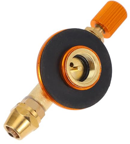 MOBUTOFU Inflation Valve Adapter Flat Canister Refill Quick Connect Fittings for Outdoor Camping Hiking Picnic Gas Connector