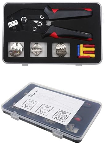 Herramienta De Engaste Alicates De Crimpado De Terminales De Barril Abierto Herramientas Crimpadora Robusta For ZH PH XH VH JWPS JST D-sub Jumper EPS PCIE SATA PINS MOLEX PrecisióN Fiable(CLB Box Set-
