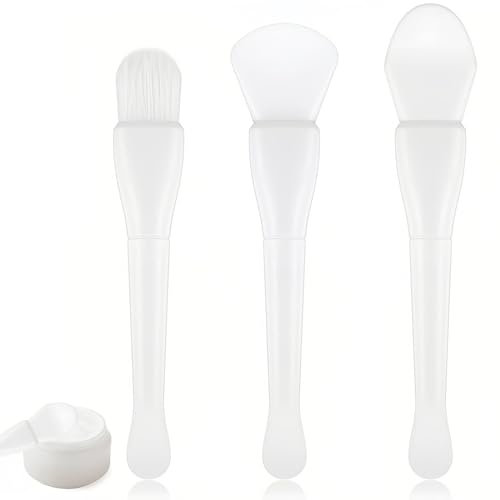 3 PCS Spazzola Pulizia Viso in Silicone, Maschera Viso Spazzola viso, Pennello Maschera, Maschera Strumenti di Bellezza Pennello in Silicone (3 Forme Diverse)