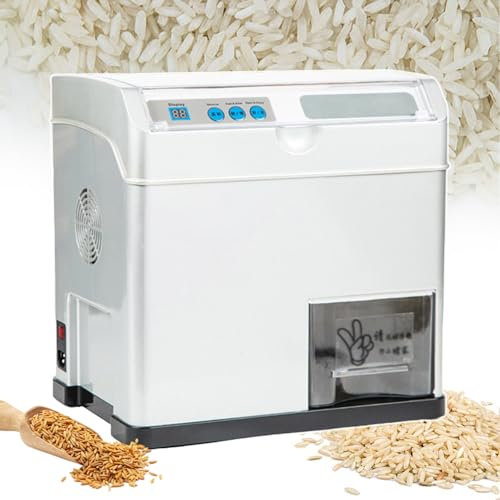 pealiritansemen Commercial Electric Rice Mill, 500 W Automatic Rice Bran Separator, Small Rice Milling Machine, Adjustable Rice Milling Accuracy, For Mills, Farms, Ranches, 30 Kg/H