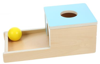 BESPORTBLE Caja De Madera para Lanzar Balones De Juguete Caja De Permanencia De Objetos Juguete Cognitivo para Bebés Material Didáctico para De De para Pequeños