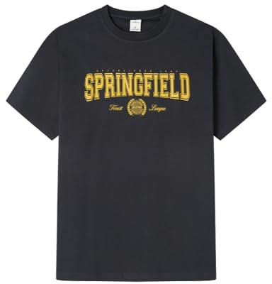 SPRINGFIELD College SS Navy Graphic T-Shirt. 100% Bci Cotton Camiseta De Algodón Hombre (Pack de 1)