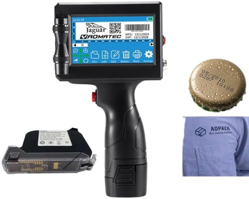 FQkBEX Portable Thermal Inkjet Refurbish printer With Variable QR Code Batch Code Date Number Logo Cooking Plate Date Label Handheld Jet Compatible With S7 Y7 12.7mm(1760L)