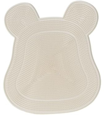 HAGJII Brosse Pieds Douche en Silicone pour Exfolier Et Adoucir Les Pieds Rugueux Base avec Ventouses Antidérapantes Tapis De Nettoyage pour Le Dos Laveur De Pieds De Douche(Blanc)