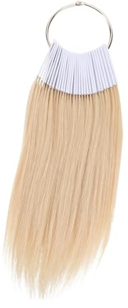 Échantillons de Cheveux Humains 30 Pièces Anneau Pvc Blanc | Beige, Lavables, Teignables et Lissables, Marquage Clair, Fournitures de Salon