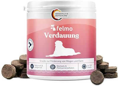 felmo Verdauungs-Snacks für Hunde (325g) mit Bierhefe & Insekten-Vollfett | Präbiotische Snacks für Darm-Balance, Haut- & Immungesundheit, getreidefrei, Made in Germany