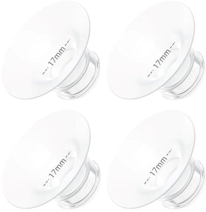 4PC Flange Insert 17mm Compatible with 24mm Flange/Shield Breast Pump | Fit for Momcozy M5/M6/M9/S12 Pro/V1 Pro/V1 Pro Breast Pump, Eufy/Elvie/Medela/Spectra/Lansinoh/NCVI/Lansinoh/TSRETE