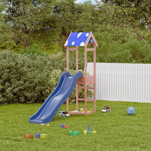 Genérico Parque Infantil de Exterior Madera Maciza Douglas3156935,Juegos y Juguetes,Estructuras para Juegos al Aire Libre,Columpios y estructuras de juegos-3279011