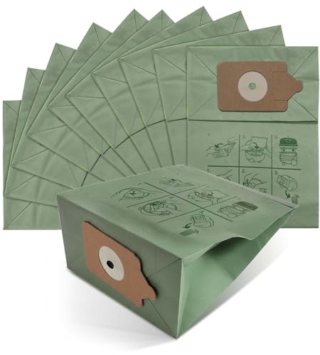 YEA PARTS Henry Hoover Bags 10 Pack – High Filtration Dust Bags Compatible with Numatic Henry & Hetty Vacuum Cleaners for Pet Hair & Everyday Cleaning (Dark Green)