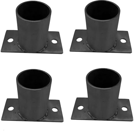 Placa base para postes de madera, barandilla redonda para instalación de barro de cemento y hormigón