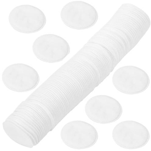 CALLARON 100 Stück Weiße Runde Make Up Pads aus Vliesstoff für Tägliche Make Up Entfernung und Reisen Tragbare Kosmetikpads mit Verstärktem Rand