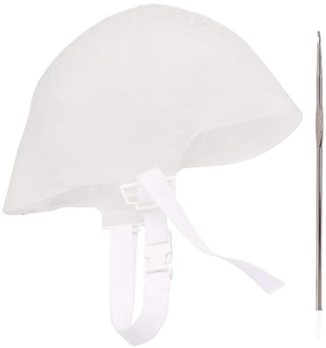COHEALI Bonnet de Coloration Capillaire Réutilisables en Silicone Blanc Aiguille pour Mèches, 2 Sets pour Balayage et Coiffure Professionnelle