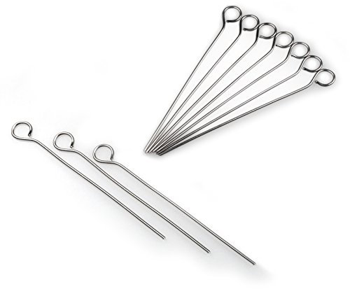 YOUZiNGS rouladen de Agujas de Acero Inoxidable, Set de 10 Unidades, rouladen Brochetas de 10 cm, Inoxidable, Marca