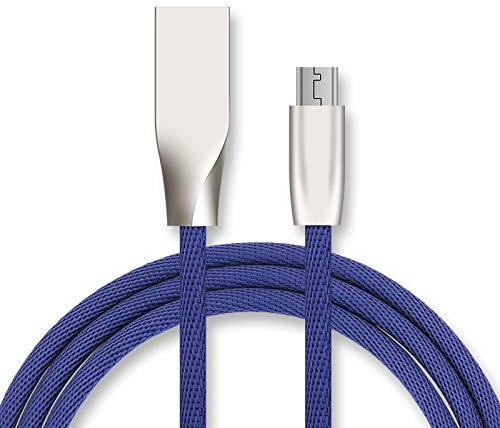 Cable Fast Charge Micro USB pour Samsung Galaxy J7 2016 Smartphone Android Chargeur 1M Connecteur Recharge Rapide (Bleu)