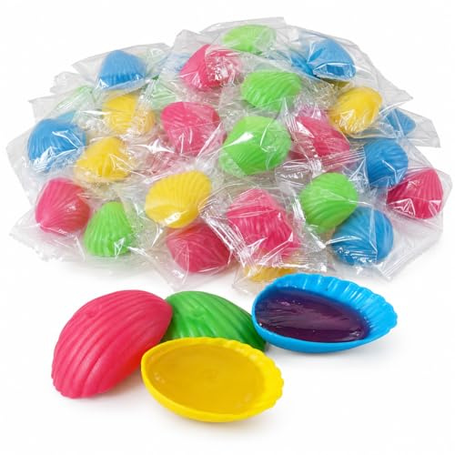 20 Stk. Schleckmuschel bunt einzeln verpackt Lutscher Lollies Candy Bar Leckmuscheln 200g