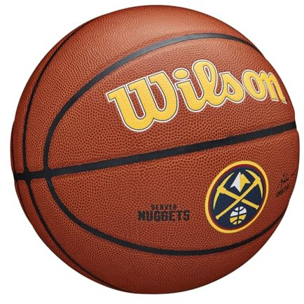 Wilson Basketball NBA TEAM TRIBUTE, DENVER NUGGETS, Outdoor, Gummi, Größe: 7