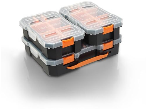 KENDO Sortierboxen für Kleinteile Set - 3-tlg. 32 Fächer - Sortimentskasten