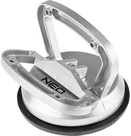 NEO TOOLS Windschutzscheiben-Saugnapf Single 50 kg, Aluminium für Glas | Plexiglas, Lackierte Scheiben, Kunststoffscheiben, Durchmesser 120 mm