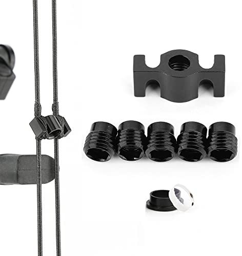 HNZMDY Compound Bogen Peep Sight 1/8 1/16 1/32 3/32 3/64 Innenkern aus Aluminiumlegierung mit 6X Clarifier Lens für Doppel Sehne Compoundbogen (Schwarz)