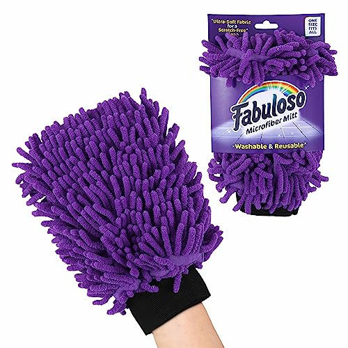 Fabuloso Microfiber Cleaning Mitt Glove, Purple