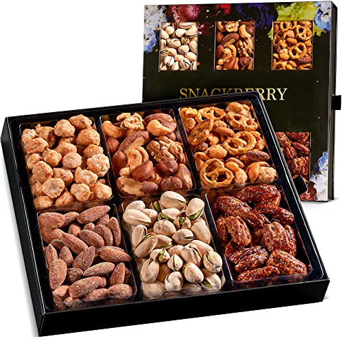 Cesta de regalo de frutos secos mixtos, en elegante caja de regalo con cajón, juego de regalo para el día de Pascua, fiesta de cumpleaños, condolencias, caja de aperitivos saludable para hombres y