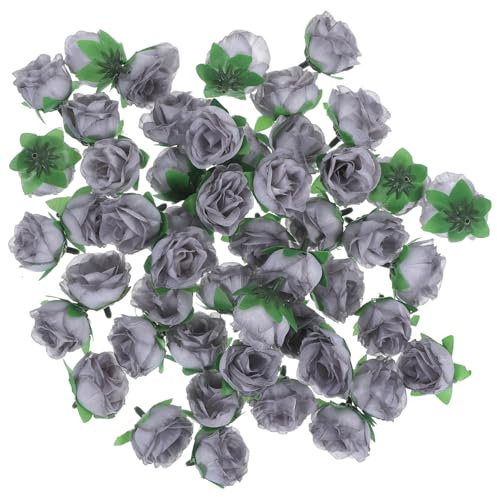 Veemoon Künstliche Rosenköpfe Aus Seidenstoff 3cm Hochzeitsdekoration 50 Stück Realistisch Wirkende Blumenköpfe Für Bastelprojekte Und Festdeko