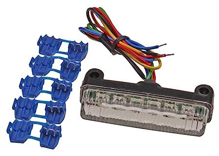 Streetparts24 Universal Mini LED Rücklicht (78mm) mit integrierten Blinkern E-Geprüft 12V passend für Roller Motorrad Enduro Chopper Custom Bike Motocross Quad ATV
